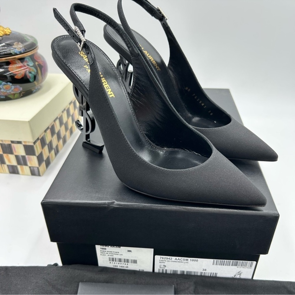 SOLD!!!!! Women’s SaintLaurentYSL Opyum sling back pump size 38 made in Italy